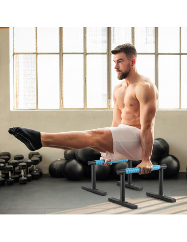 Barras Parallettes Purife de Acero Negro para Flexiones