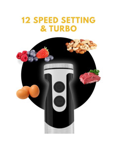 Batidora de Inmersión MegaWise 3-en-1 1000W Titanio Negro 2