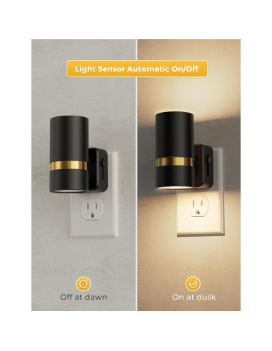 L LOHAS LED Luz Nocturna Enchufable Regulable 100LM 2 Piezas