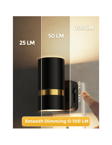 L LOHAS LED Luz Nocturna Enchufable Regulable 100LM 2 Piezas