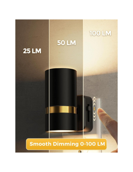 L LOHAS LED Luz Nocturna Enchufable Regulable 100LM 2 Piezas