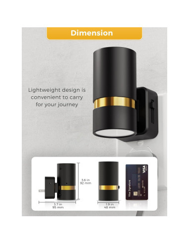 L LOHAS LED Luz Nocturna Enchufable Regulable 100LM 2 Piezas