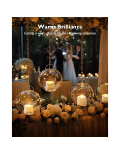 Homemory 24 Velas LED Sin Llama Brillo Cálido 3,81cm 2