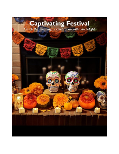 Homemory 24 Velas LED Sin Llama Brillo Cálido 3,81cm