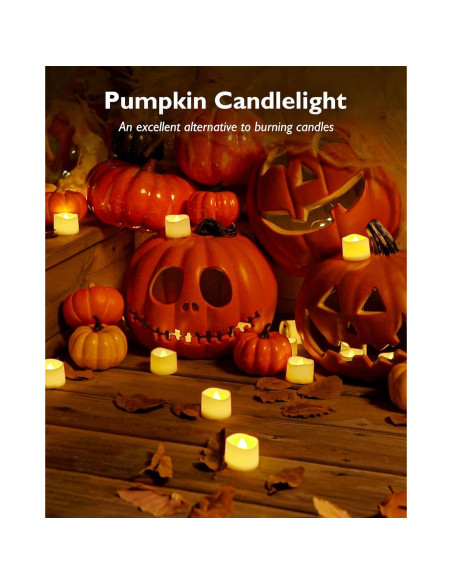 Homemory 24 Velas LED Sin Llama Brillo Cálido 3,81cm