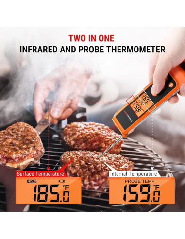 Termómetro ThermoPro TP420 2-en-1 Infrarrojo y Sonda