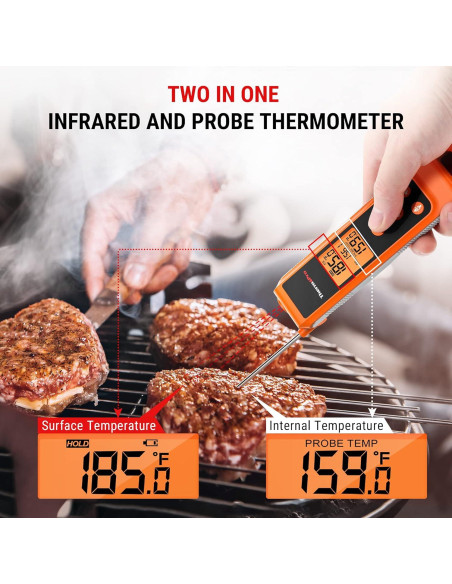 Termómetro ThermoPro TP420 2-en-1 Infrarrojo y Sonda