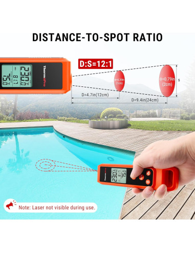 Termómetro ThermoPro TP420 2-en-1 Infrarrojo y Sonda