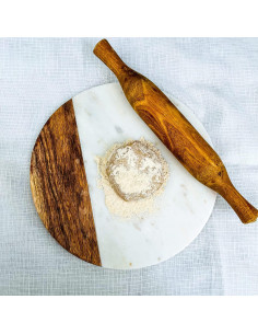 Tabla de Queso de Mármol Blanco KC KULLICRAFT 25,4 cm 2