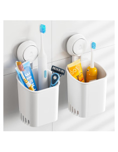Soporte de cepillo de dientes TAILI 2 paquetes blanco