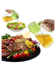Rociador de Aceite 2 en 1 DOMHOAI 470ml Vidrio Verde
