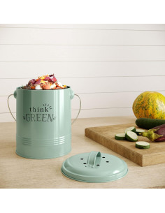 Contenedor de Compost Barnyard Designs 4.5L Menta con Filtros 2