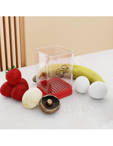 Cortador de Frutas TEWODILA Acero Inoxidable 1 PCS Rojo