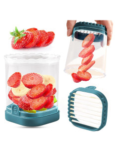 Copa Cortadora de Frutas COKSDUPID Verde Oscuro 10.99 cm