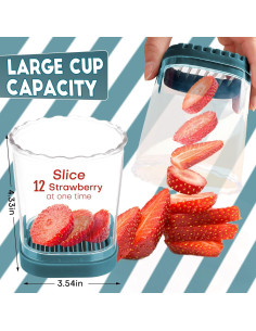 Copa Cortadora de Frutas COKSDUPID Verde Oscuro 10.99 cm 2