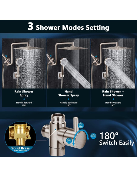 Cabezal de Ducha de Lluvia 30 cm HUUKE Niquel Cepillado