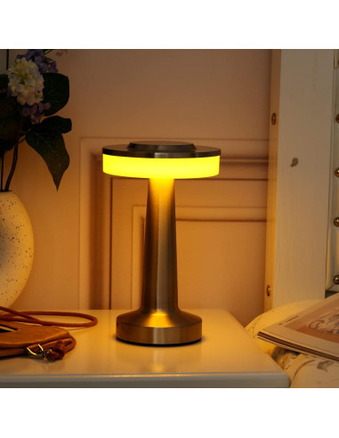 Juego de 2 Lámparas de Mesa LED Riakrum Plata Táctil 3 Colores