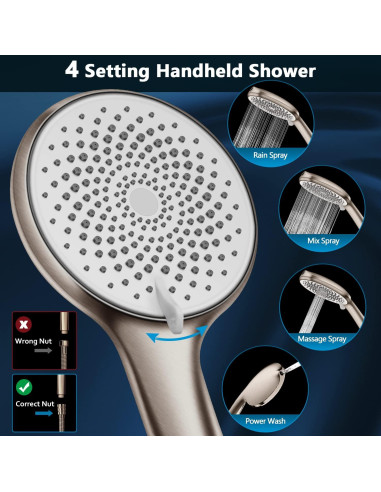 Cabezal de Ducha de Lluvia 30 cm HUUKE Niquel Cepillado