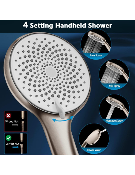 Cabezal de Ducha de Lluvia 30 cm HUUKE Niquel Cepillado