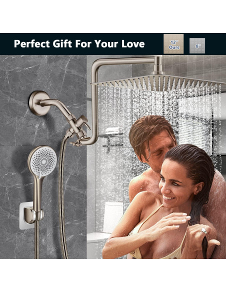 Cabezal de Ducha de Lluvia 30 cm HUUKE Niquel Cepillado