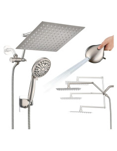 Cabezal de Ducha PDPBath 12" (30,48 cm) con Spray de Mano