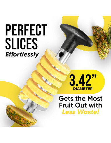 Cortador de Piña Zulay Kitchen Acero Inoxidable Negro 24.5cm