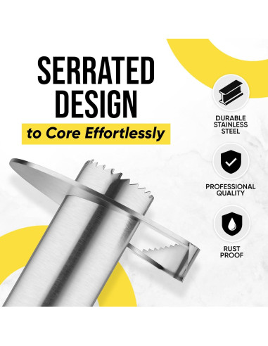 Cortador de Piña Zulay Kitchen Acero Inoxidable Negro 24.5cm