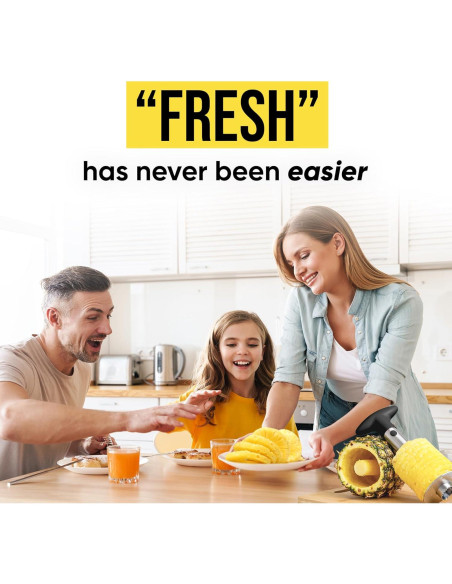 Cortador de Piña Zulay Kitchen Acero Inoxidable Negro 24.5cm