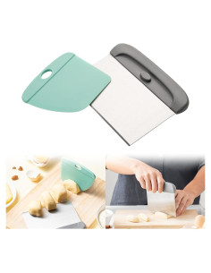 Raspador de masa 2 en 1 Holyenten - Acero inoxidable, 0.17 kg