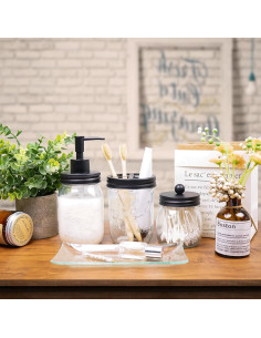 Juego de Accesorios de Baño Jenseits Mason Jar 4 Piezas 2