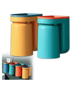 Soporte de cepillo de dientes Buyscoolee 2 en 1 Verde Amarillo