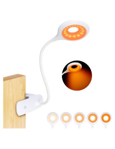 Luz de lectura ámbar recargable Flowlamp con 5 brillos