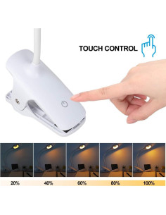 Luz de lectura ámbar recargable Flowlamp con 5 brillos 2