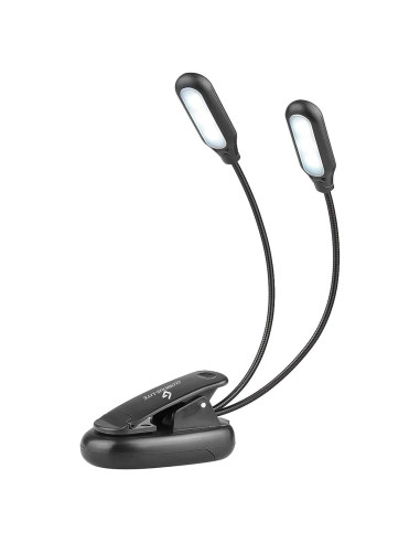 Luz de Libro Clip-on GLORIOUS-LITE 10 LED 3 Colores Ajustables