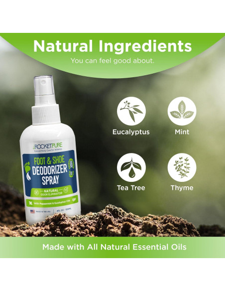 Desodorante Natural para Pies y Zapatos Rocket Pure 118 ml