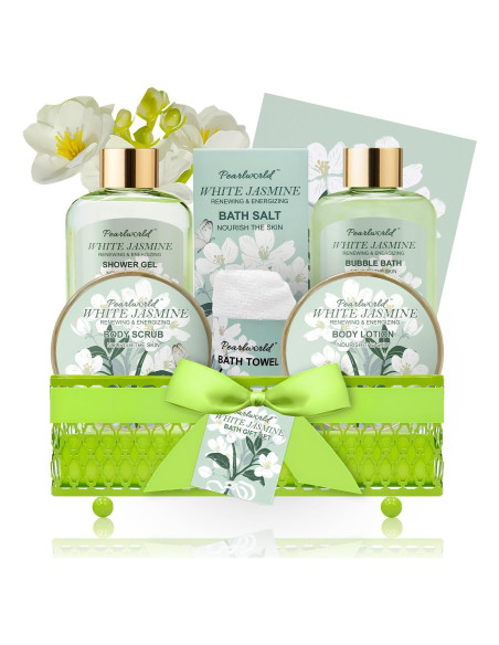 Set de Regalo de Baño Jazmín PearlWorld - 9 Piezas Spa