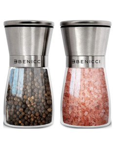 Juego de Molinillos de Sal y Pimienta Benicci 141g Acero Inoxidable