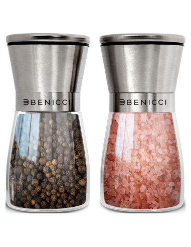 Juego de Molinillos de Sal y Pimienta Benicci 141g Acero Inoxidable