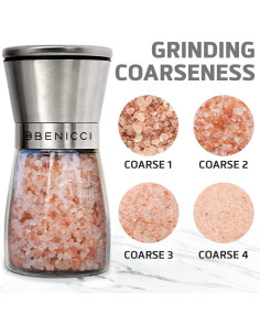 Juego de Molinillos de Sal y Pimienta Benicci 141g Acero Inoxidable 2