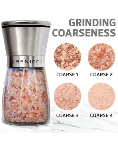 Juego de Molinillos de Sal y Pimienta Benicci 141g Acero Inoxidable