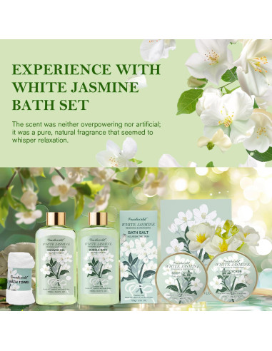 Set de Regalo de Baño Jazmín PearlWorld - 9 Piezas Spa