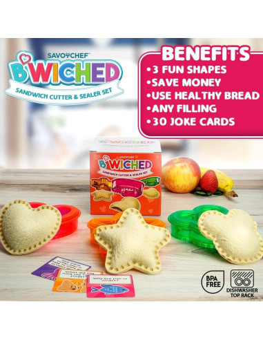 Cortador y Sellador de Sándwich Savoychef - Formas Divertidas