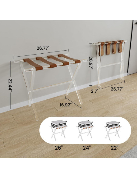 Soporte de Equipaje Acrílico Sumerflos Plegable 2 Pcs