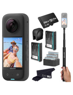Cámara de Acción 360 Insta360 X3 con 2 Baterías y Accesorios