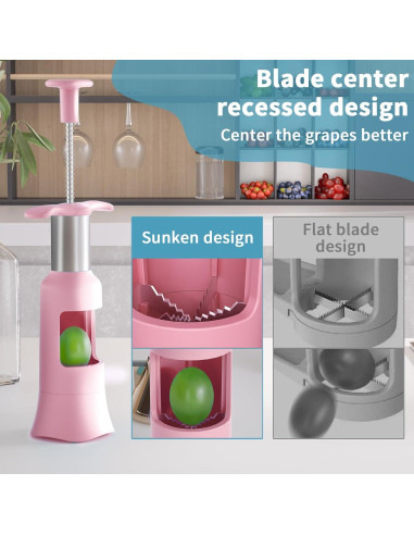 Cortador de Uvas Newness Rosa para Niños 1-3 Años