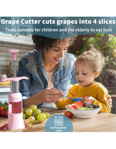 Cortador de Uvas Newness Rosa para Niños 1-3 Años