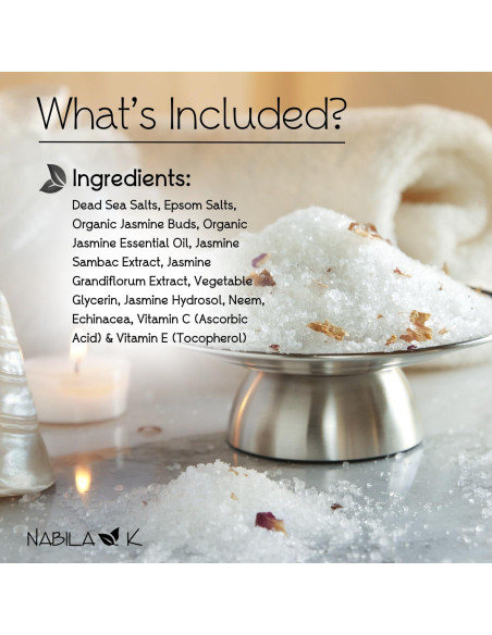 Sales de Baño Nabila K Jazmín Orgánico 56.7 g - Exfoliante