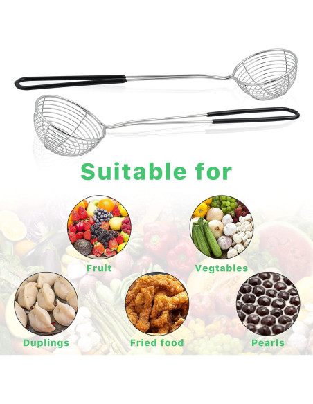 12 Cucharas Coladoras Acero Inoxidable Worldity 6.35 cm