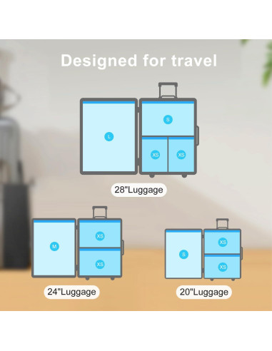 Combo 6 Bolsas de Vacío UPGOGO para Viaje con Bomba Eléctrica