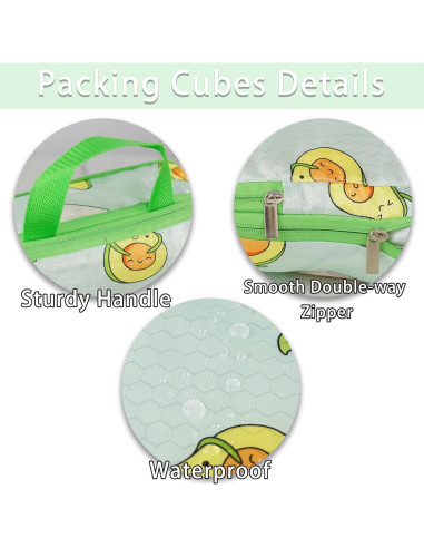 Juego de 8 Cubos de Compresión Hitanfe para Viaje Naranja